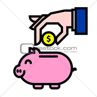 piggybank saving money