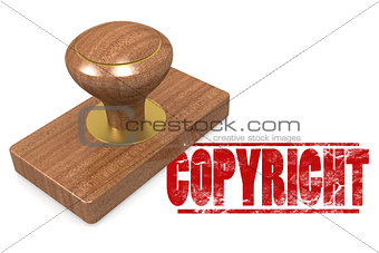 Copyright wooded seal stamp