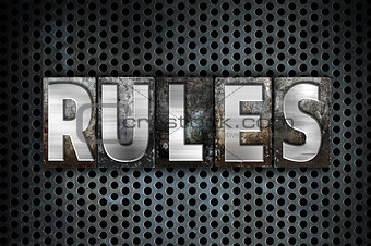 Rules Concept Metal Letterpress Type