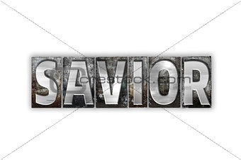 Savior Concept Isolated Metal Letterpress Type
