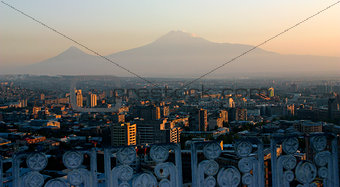 View On Mountain Ararat of Yerevan city