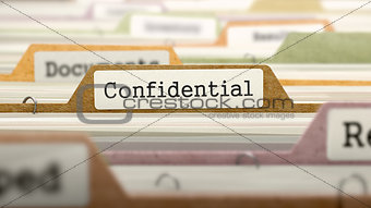 File Folder Labeled as Confidential.