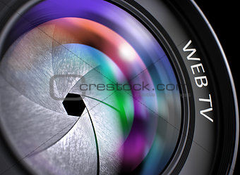 Closeup Lens of Digital Camera with Web Tv.