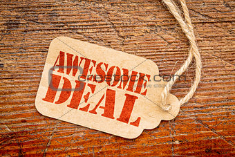 awesome deal sign -  price tag