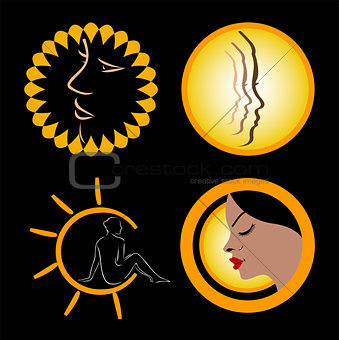 Logos for sun tanning