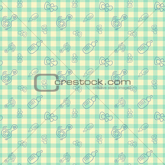 Vector seamless background for baby