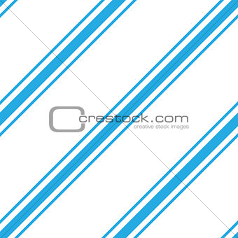 Seamless simple wallpaper. The diagonal blue stripes on a white 