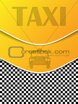 Checkered taxi brochure with silhouettes