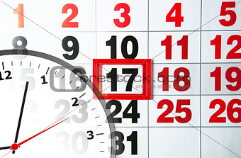 calendar and clock