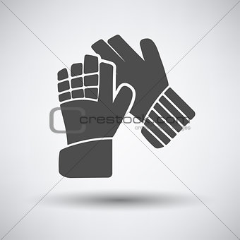 Soccer goalkeeper gloves icon