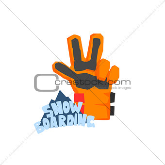 Snowboarding Glove With Logo