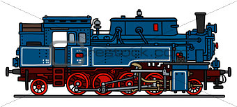 Classic blue steam locomotive