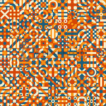 Vector Seamless Irregular Geometric Blocks Quilt Pattern