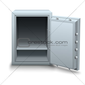 Empty bank safe for money business concept icon