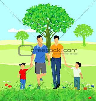 a family in nature