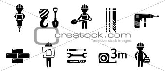 industrial concept icon set