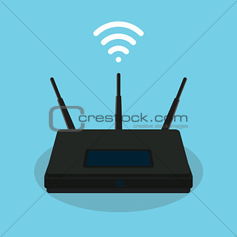 wifi singla router isolated object