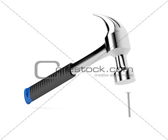 Hammer hitting a nail