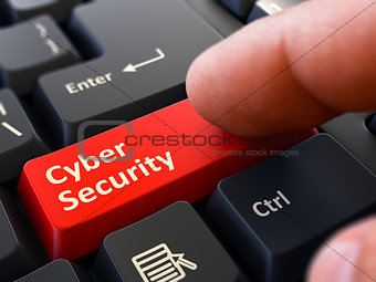 Cyber Security - Written on Red Keyboard Key.