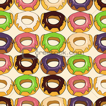 Donuts seamless pattern