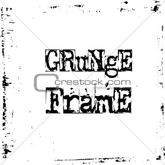 Black and white grunge frame
