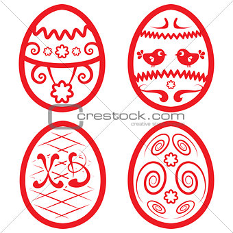 Vector Easter set for design. beautiful eggs
