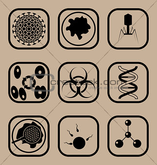 Biology icon set