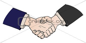 two shaking hands