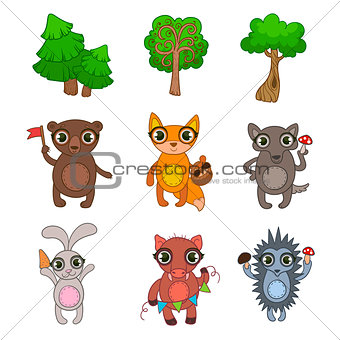 Friendly Forest Animals Set