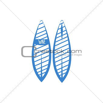 Two Sides Of Surfboard Print