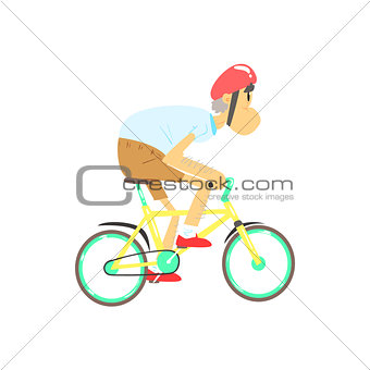 Old Man Riding Bicycle