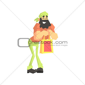 Beardy Man With Shopping Bag