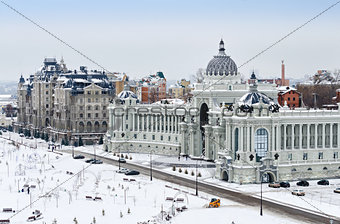 Kazan, view of city in winter.