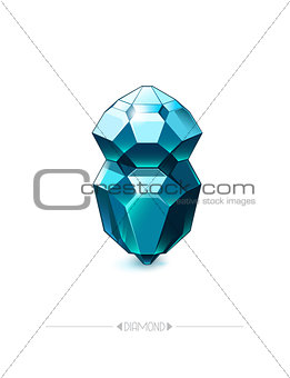 Diamond isolated on white background