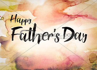 Happy Father's Day Concept Watercolor Theme