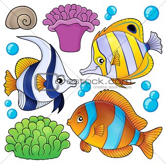 Coral reef fish theme collection 3