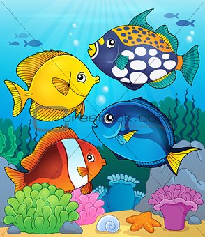 Coral reef fish theme image 4