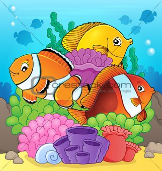 Coral reef fish theme image 7