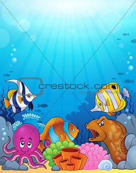 Ocean underwater theme background 5