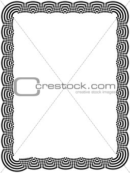 Ornamental black frame with arc elements