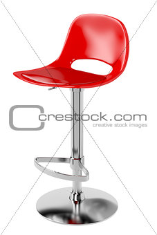 Bar stool isolated on white