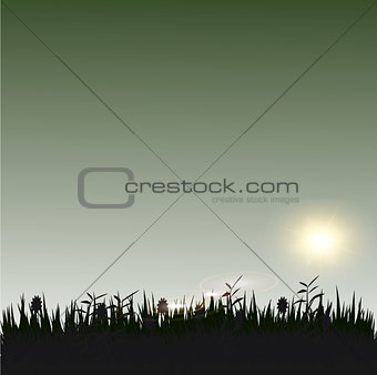 Grass and Sunshine silhouette