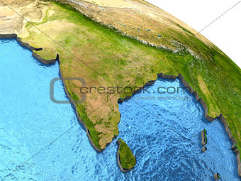 Indian subcontinent on Earth