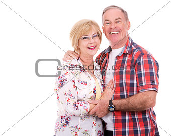 casual caucasian couple