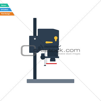 Flat design icon of photo enlarger