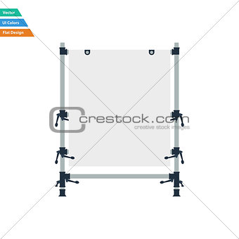 Flat design icon of table for object photography