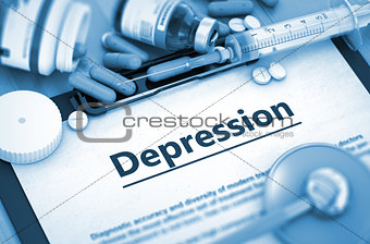 Depression Diagnosis. Medical Concept. 