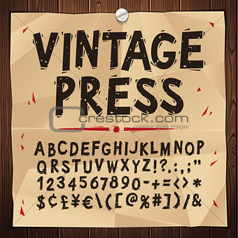 Vintage Press Font