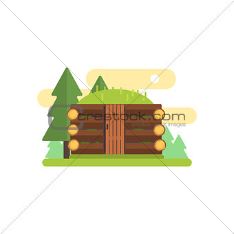 Wooden Cabin Illustration