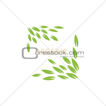 Leaf Frame Without Border Organic Product Logo